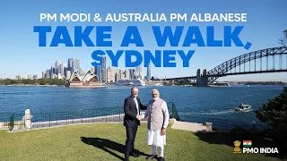 Prime Minister Narendra Modi & Australia PM Albanese take a walk, Sydney