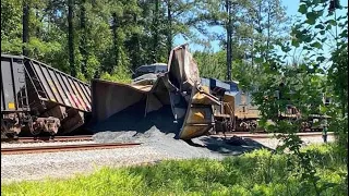 CSX I032 Intermodal Combo Train Head on Collision with CSX L743 Rock Train Folkston Georgia 🙏🙏🙏🙏