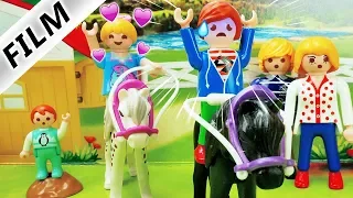 Playmobil Film deutsch PFERDEHOF FAMILIENAUSFLUG mit Familie Vogel 24 Std Chaos & im Heu übernachten