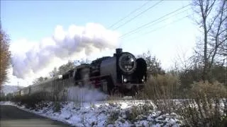 50 3501 mit Dampfsonderzug Meiningen - Coburg am 08.12.2012 in Rödental