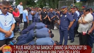 7 pulis Angeles na sangkot umano sa pagdukot sa 3 koreano, sinermunan ni PNP Chief Dela Rosa