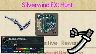 Fighting Silverwind EX with the crab stick but it's the wrong one | Valor Long Sword | MHGU