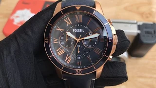 Xship.vn: Fossil FS5237 Men's 44mm Grant Sport Chronograph Watch with Leather Strap