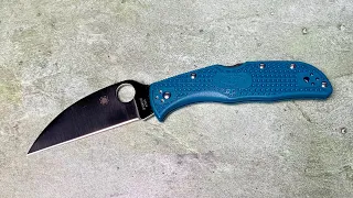 DISCONTINUED Spyderco K390 Wharncliffe Endela - cardboard’s worst nightmare