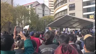 [Beijing Protest 27/11/2022] 清华大学学生抗议 students at Tsinghua University shouting ‘free speech’