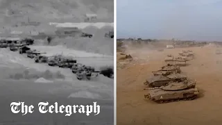 IDF tanks shown in Gaza as Israeli military releases footage displaying operations