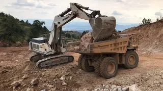 Liebherr 984 Excavator Loading Caterpillar 775E And 777C Dumpers - Sotiriadis/Labrianidis Mining