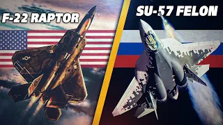 Stealth Vs Hypersonic | F-22 Raptor Vs Su-57 Felon | Digital Combat Simulator | DCS |