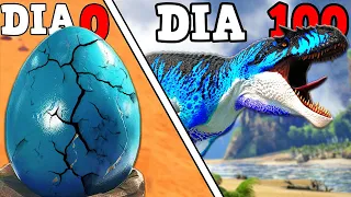 SOBREVIVI 100 DIAS COMO UM GIGANOTOSSAURO NO ARK! ENFRENTAMOS VARIOS DINOSSAUROS!