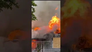 Vacant house goes up in flames in Fresno, CA