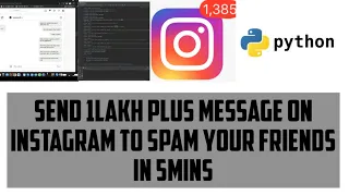 Instagram Bot with python | Send multiple messages on Instagram to spam😱