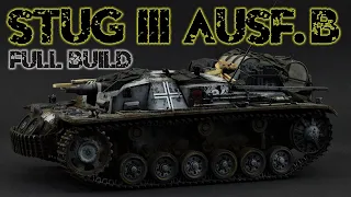 STUG III AUSF.B IN WINTER CAMO, TAMIYA 35281, FULL BUILD TUTORIAL