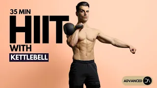35 Min FULL BODY HIIT with KETTLEBELL (Intense & Compact Full Body Workout)