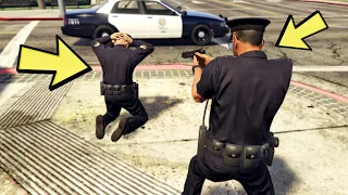 ماذا لو قررتم إعتقال رجل شرطة في جي تي أي 5 | GTA V Arrest a COP Police Mod