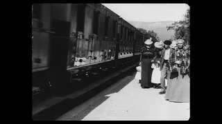 trains videos [Actual 4K Scan] The Arrival of a Train at La Ciotat Station - Lumière Brothers - 1896