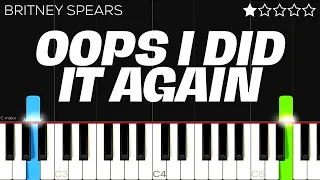 Britney Spears - Oops!...I Did It Again | EASY Piano Tutorial