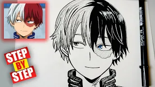 How To Draw Shoto Todoroki | Step by Step | Easy drawing