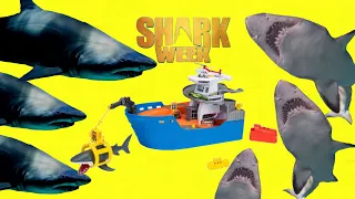 SHARK WEEK 2019 - Best new shark toys! Capture JAWS! Light and Sound Shark Attack PLayset!