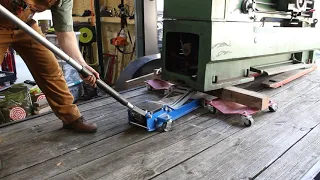 Unloading a 5K lb Engine Lathe   Single Person