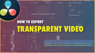 How to export transparent video in Davinci Resolve 18