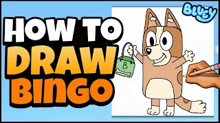 How to Draw Bingo | Back to School | Bluey Art for Kids