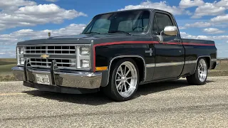 1987 Chevrolet C10 restoration 4/5 drop 6 piston Baer brakes