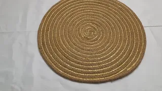 Jute Lurex Golden Round Placemat