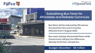 FijiFirst | Fijian Government | 2022-2023 Fiji National Budget | Bus Fare Subsidy