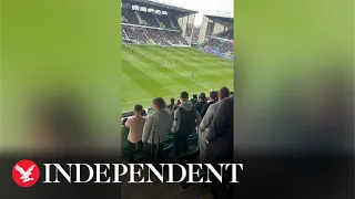 Hibs fans sing anti coronation chants during match again St Mirren