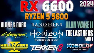 RX 6600 + Ryzen 5 5600 : Performance Test in 25 Games - AMD RX 6600 Gaming in 2024