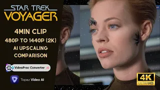 [2K Upscale] 4min Clip Comparison | Janeway's Rules | Star Trek: Voyager S04E07 'Scientific Method'