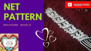 Net pattern silicon macrame braiding For Bracelet knots, Ring, Choker Necklace & Headband tutorial