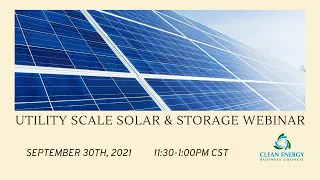 Utility Scale Solar & Storage Webinar