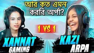 Kazi Arpa VS Xannatgaming || 1 VS 1 || Non Scripted Match😨😱