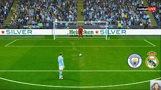 Manchester City vs Real Madrid - Penalty Shootout | UEFA Champions League 23/24 UCL | PES Gameplay