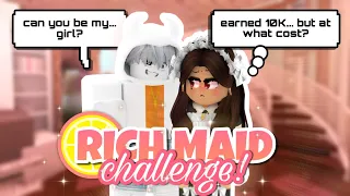 Trying to get RICH by being a MAID! (I got SCAMMED!) | Bloxburg