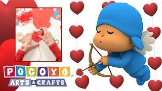 💘POCOYO in ENGLISH📏: Arts & Crafts-Paper Heart Garland Curtain (Valentine's Day) |VIDEOS & CARTOONS