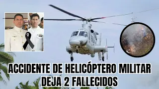 Helicóptero de la Armada se estrelló en el recinto La Frutilla de la provincia de Santa Elena