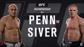 EA Sports UFC 2 - B.J. Penn vs Dennis Siver UFC Fight Night 112 Full Fight Simulation