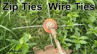 Can you cut grass with wire ties, Lets test it out, worked on facebook.