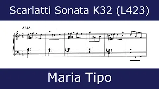 The beauty of Scarlatti - Sonata in D minor K32 (Maria Tipo)