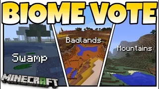 Minecraft - BIOME VOTE - MINECON LIVE ! SWAMPS + MOUNTAINS + BADLANDS - MCPE / Xbox / Bedrock / Java