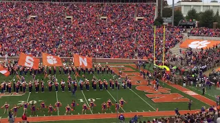 Clemson Tigers game at Death Valley celebrating Veterans. Clemson chant