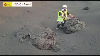 01/11/21 Bloques de acreción a 400-500 m del centro de emisión Erupción La Palma IGME-CSIC