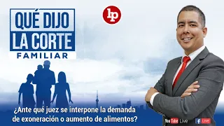 ¿Ante qué juez se interpone la demanda de exoneración o aumento de alimentos?