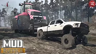 SpinTires Mud Runner: Can This Cummins Tow This MASSIVE CASE TRACTOR?