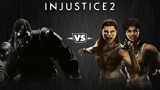 Injustice 2 - Горилла Гродд против Гепарды и Виксен - Intros & Clashes (rus)