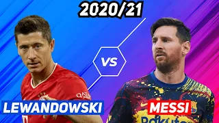 Robert Lewandowski vs Lionel Messi [Football stats comparison] | 2020/21