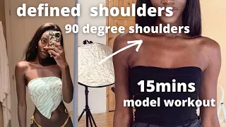 90 DEGREE SHOULDERS workout | 15mins everyday for defined model shoulders