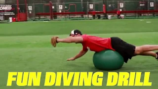 How to teach diving for a baseball to youth players
